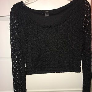 Long sleeve crop top